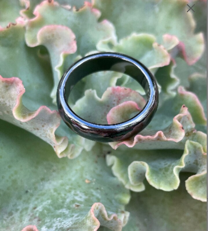 Unisex hematite ring deals